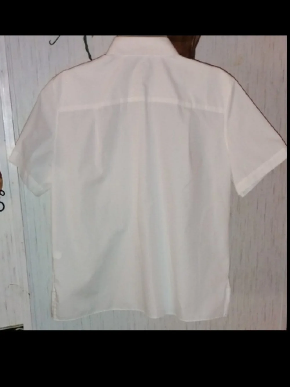 Classic Short-Sleeve White Foxcroft Button Down Shirt